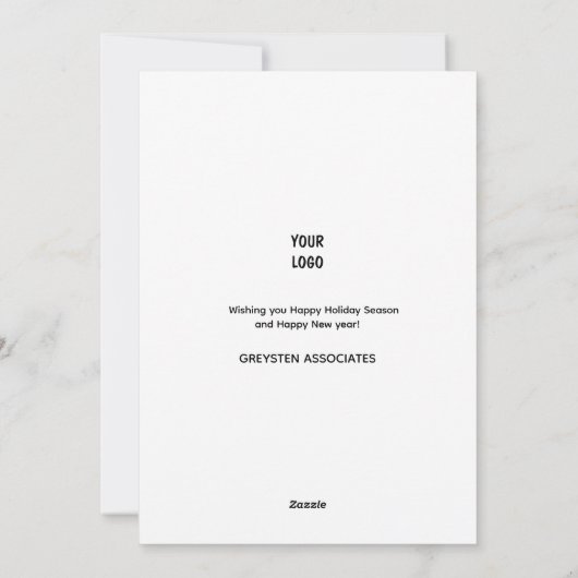 Geweldig Elegant script Uw logo BulkHoliday kaart (Achterkant)
