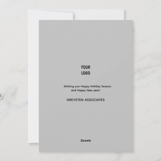 Geweldig Elegant script Your logo Bulk Holiday kaa Feestdagenkaart (Achterkant)