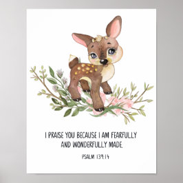 Geweldig en Wonderbaarlijk Geschapen, Psalm 139:14 Poster