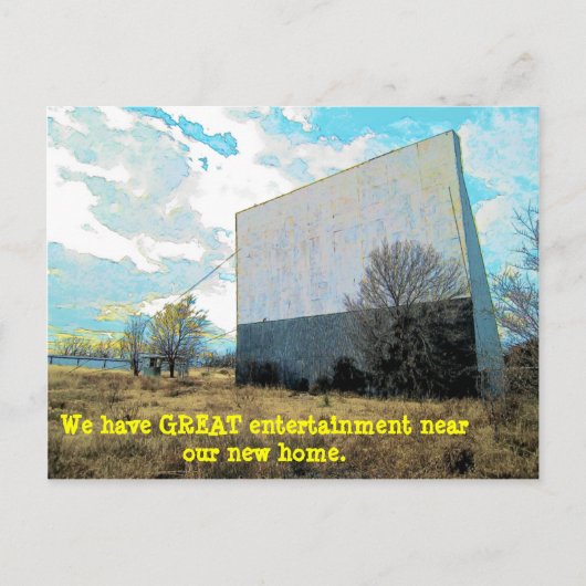 Geweldig entertainment in de buurt - grappige adre aankondigingskaart (Voorkant)