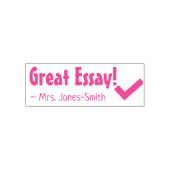 "Geweldig Essay" + Aangepaste onderwijsnaam Zelfinktende Stempel (Design)