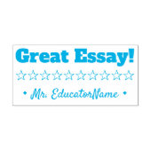 "Geweldig Essay" + Rubber Stempel aangepast leraar (Design)