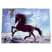 Geweldig fantasiepaard op het strand groot cadeauzakje (Voorkant)