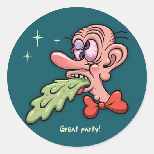 Geweldig feest! ronde sticker (Voorkant)