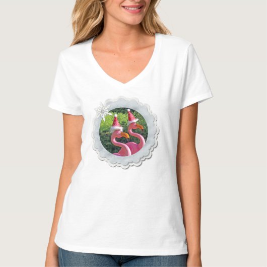 Geweldig Flamingo Kerstshirt! T-shirt (Voorkant)