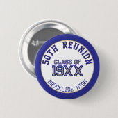 GEWELDIG! FUN 50e klasreünie knop Ronde Button 5,7 Cm (Voorkant /achterkant)