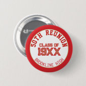 GEWELDIG! FUN 50e klasreünie knop Ronde Button 5,7 Cm (Voorkant /achterkant)
