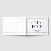 Geweldig Gatsby Art Deco Silver Wedding Guest Book Gastenboek (Volledig)