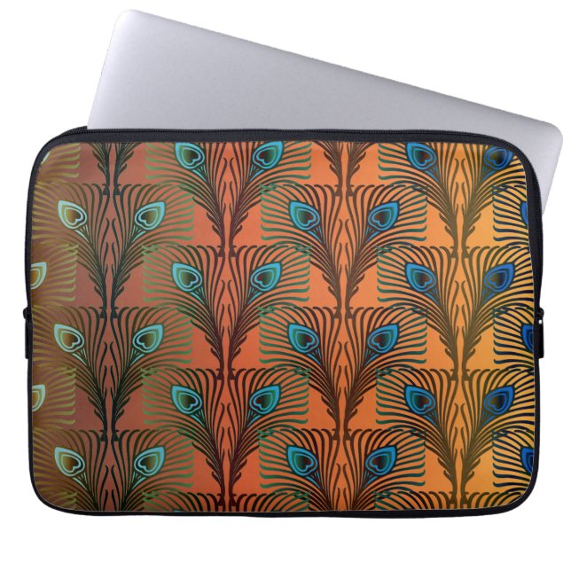 Geweldig Gatsby Feathers art deco-ontwerp Laptop Sleeve (Voorkant)
