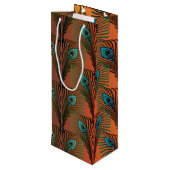 Geweldig Gatsby Feathers art deco-ontwerp Wijn Cadeautas (Achterkant Gekanteld)