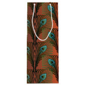 Geweldig Gatsby Feathers art deco-ontwerp Wijn Cadeautas (Achterkant)