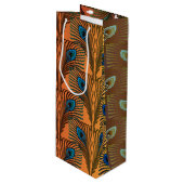 Geweldig Gatsby Feathers art deco-ontwerp Wijn Cadeautas (Voorkant Gekanteld)