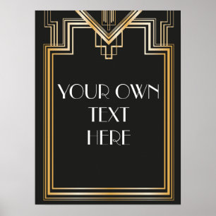 Geweldig Gatsby geïnspireerd op eigen merkteken Poster