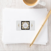 Geweldig Gatsby Gold White Art Deco Wedding Etiket (Insitu)