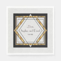 Geweldig Gatsby Gold White Art Deco Wedding