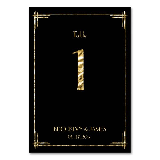 Geweldig geavanceerd deco-tabel nummer 1 Gold Foil Kaart (Voorkant)