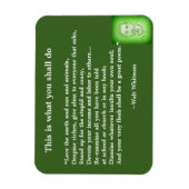 Geweldig gedicht van Walt Whitman #4 Magneet (Verticaal)