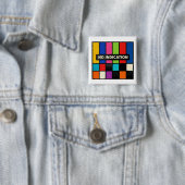 GEWELDIG GEEN INDICATIE VIERKANTE BUTTON 5,1 CM (In situ)