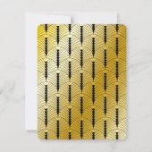 Geweldig gekleed kunstdeco-weddenschap met opulent RSVP kaartje (Achterkant)