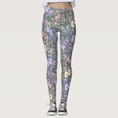 Geweldig Geld Euro Dollars Patroon Leggings (Voorkant)