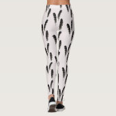 Geweldig gepotte Woodpecker Feathers Pattern Leggi Leggings (Achterkant)