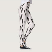 Geweldig gepotte Woodpecker Feathers Pattern Leggi Leggings (Rechts)