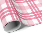 Geweldig geruit patroon van rood en roze cadeaupapier (Rol Hoek)