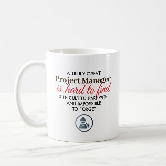 Geweldig geschenk met naam voor projectmanager koffiemok (Links)