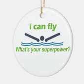 Geweldig geschenk voor de vlinderslag zwemmer! keramisch ornament (Links)