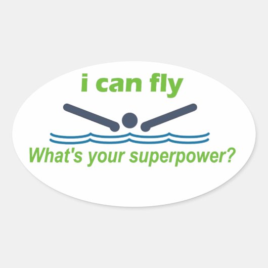Geweldig geschenk voor de vlinderslag zwemmer! ovale sticker (Voorkant)