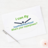 Geweldig geschenk voor de vlinderslag zwemmer! ovale sticker (Envelop)