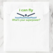 Geweldig geschenk voor de vlinderslag zwemmer! ovale sticker (Tas)