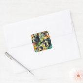 Geweldig gesteente schilderen vierkante sticker (Envelop)