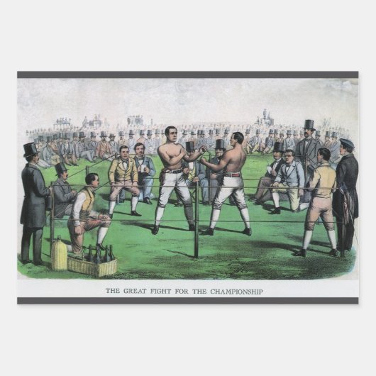 Geweldig gevecht voor het kampioenschap,  boksen inpakpapier vel (Voorkant)