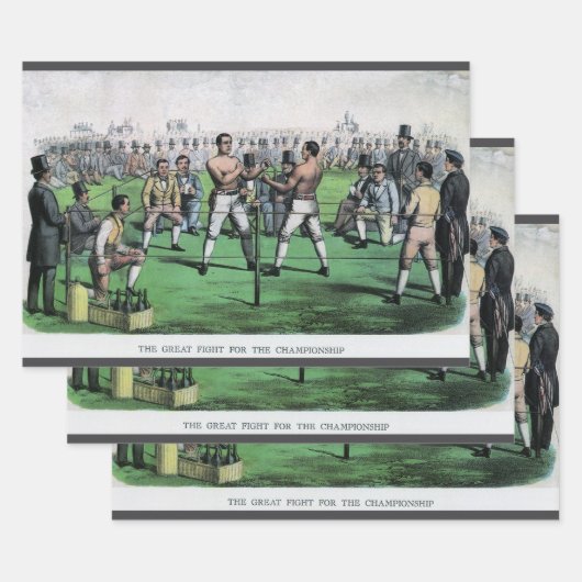 Geweldig gevecht voor het kampioenschap,  boksen inpakpapier vel (Set)