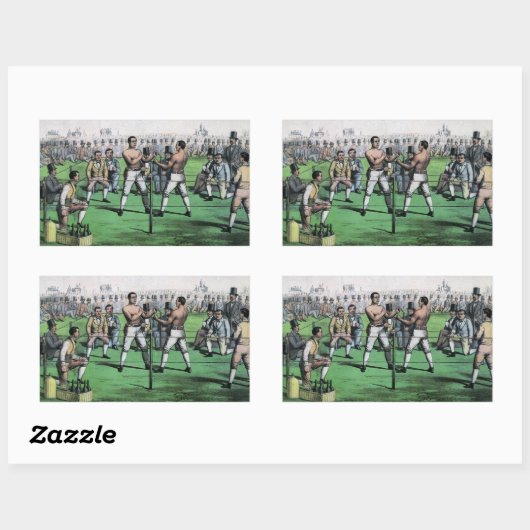 Geweldig gevecht voor het kampioenschap,  boksen rechthoekige sticker (Vel)