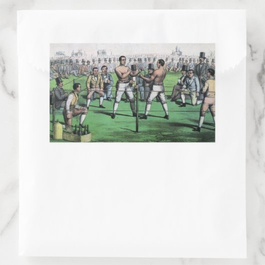 Geweldig gevecht voor het kampioenschap, boksen rechthoekige sticker (Tas)