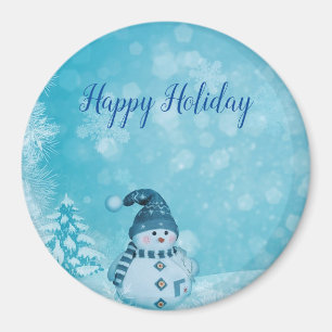 Geweldig, Geweldige, prachtige Blue Snowman Magneet