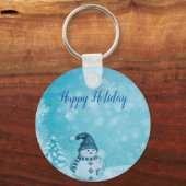 Geweldig, Geweldige, prachtige Blue Snowman Sleutelhanger (Voorkant)