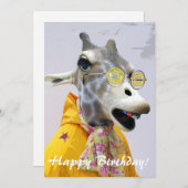 Geweldig Giraffe Birthday Wenskaart! Feestdagenkaart (Voorkant / Achterkant)