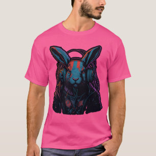 Geweldig Grappig Konijn Rapper Design Levendige Kl T-shirt
