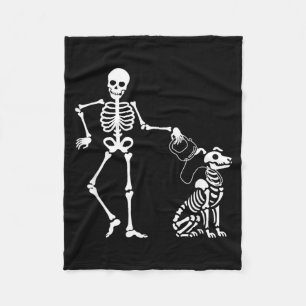 Geweldig griezelig en creepy Halloween ontwerp ske Fleece Deken