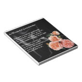 Geweldig grootmoeder gedicht - bloemen op zwart notitieblok (Schuin)