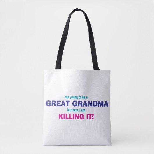 Geweldig grootmoeder ontwerp tote bag (Voorkant)