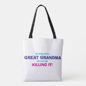 Geweldig grootmoeder ontwerp tote bag (Achterkant)