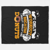 Geweldig Gym Gezegde Donuts Lover Gift Fleece Deken (Voorkant (Horizontaal))