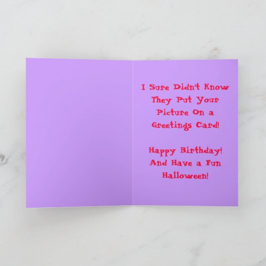 Geweldig! Halloween & Verjaardag Kaart (Binnen)