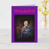 Geweldig! Halloween & Verjaardag Kaart (Gele Bloem)