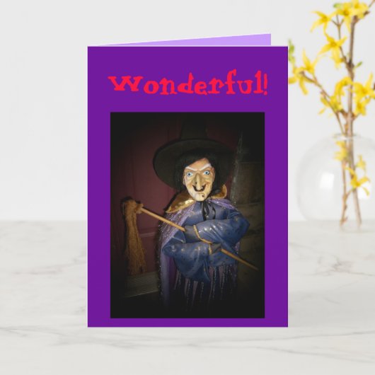 Geweldig! Halloween & Verjaardag Kaart (Gele Bloem)