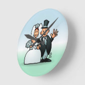 Geweldig huwelijk ronde klok (Hoek)